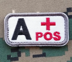 Parche de bucle de gancho 3D táctico positivo militar tipo sangre A+ del ejército de EE. UU. *01 - Imagen 1 de 5