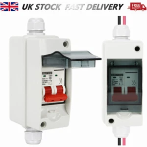 Solar DC Circuit Breaker Double Pole 2P 500V 15/20/30/40/60A Isolator Box IP65 - Picture 1 of 13