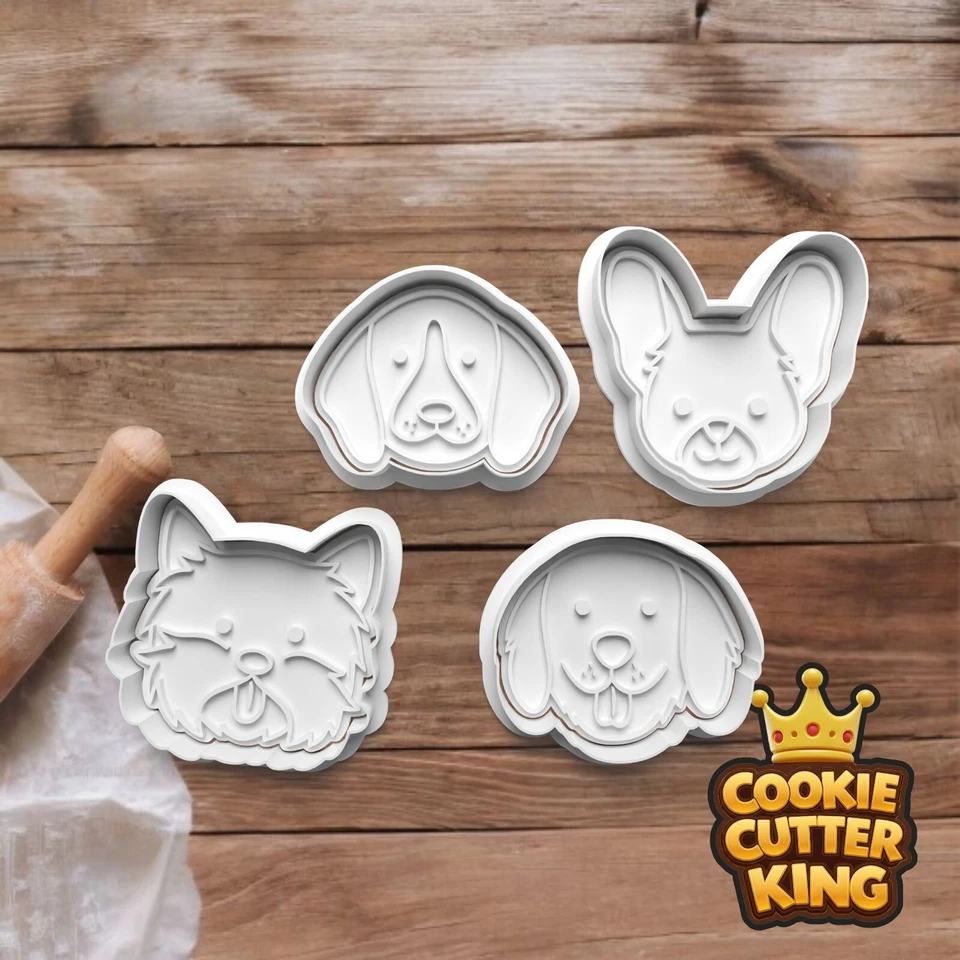 Dogs Cookie Cutter Set with Embosser Stamps - - image 1 of 1