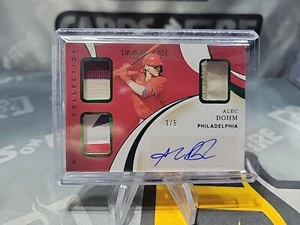 2020 immaculate baseball Alec Bohm PA /5 - Picture 1 of 3