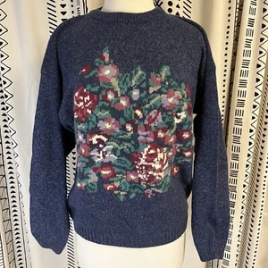 Suéter Tejido Floral Northern Reflections De Colección Nuevo con Etiquetas Cottage Core Grande Para Mujer’s 90’s - Imagen 1 de 13