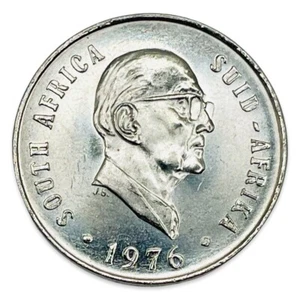 1976 South Africa 10 Cents - Jacobus J. Fouche Commemorative -UNC- Combined Ship - Picture 1 of 2