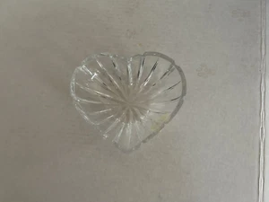 Clear Crystal Heart Dish Made in the USA 24% Lead Crystal 6 1/2in.W x 3in.D NWWT - Picture 1 of 7
