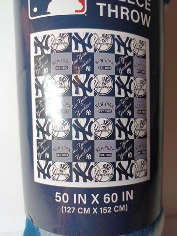 New York Yankees Fleece Throw 50x60 New Official Major League Baseball Cover