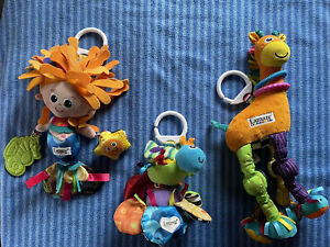 Tomy Lamaze Soft Colorful Clip On Sensory Activity Baby Toys - Set of 3