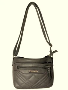 Cartera bandolera gris Rosetti 10"" x 8"" mediana - Imagen 1 de 6