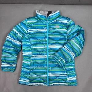 The North Face Jacket Girls Extra Large Blue Aconcagua Goose Down Puffer School - Picture 1 of 14