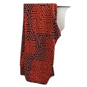Leggings donna LuLaRoe alti e curvy TC triangoli arancione rosso blu - Foto 1 di 5