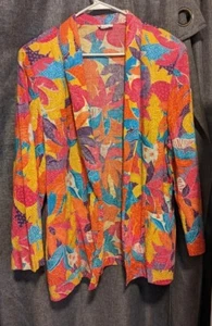 Vintage 80er New Wave Blazer Blumen Abstrakt XL - Bild 1 von 7