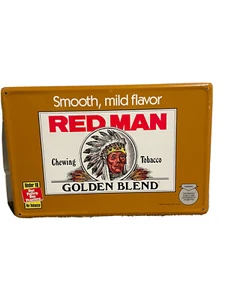 RED MAN GOLDEN BLEND CHEWING TOBACCO METAL SIGN 1996 - Picture 1 of 2