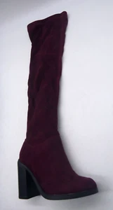 Bar III Diandra Purple Fabric Over the Knee Boots Size 5.5 M Block Heel - Picture 1 of 11