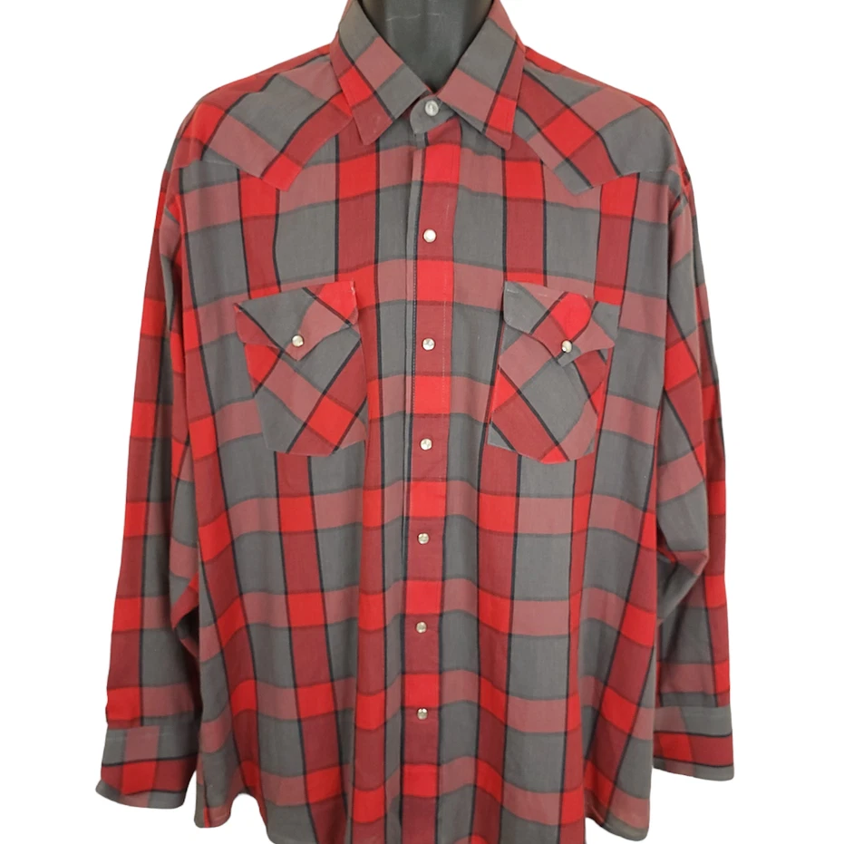 Vintage Panhandle Slim Western Shirt Mens Size XL 90s Pearl Snap Made In USA - Image 1 of 4