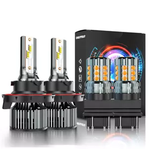 For 2010 2011 2012 2013 Chevy Camaro LED Headlight Hi/Lo+Turn Signal Light Bulbs - Picture 1 of 12