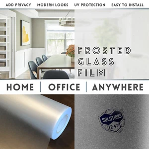 Frosted Glass Film Bedroom Bathroom Home Window Tint Static Cling - 36"x48" Inch - Picture 1 of 6