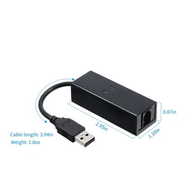 External USB 56K V.92 V.90 Dial Up Fax Modem For /VISTA7/8/10 SOZED - Image 1 of 4