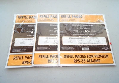 (3) Páginas de recarga NOS Pioneer estilo de publicación X-Pando para álbum de fotos RPS-35 *LEER* Foto 1 de 4