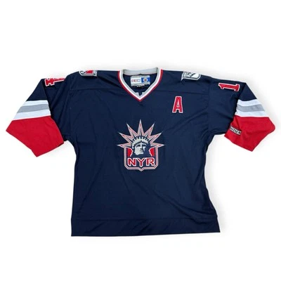 Camiseta CCM NHL NY Rangers Lady Liberty Brendan Shanahan #14 XL VINTAGE-RARA Foto 1 de 4