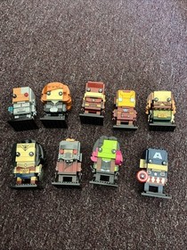 Lego BRICKHEADZ Superhero Lot Of 9 AQUA MAN IRON MAN FLASH WONDERWOMAN AND MORE