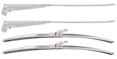 1970-74 Duster Demon Windshield Wiper Arms & Blades A-Body Mopar Wipers  - Image 1 of 4