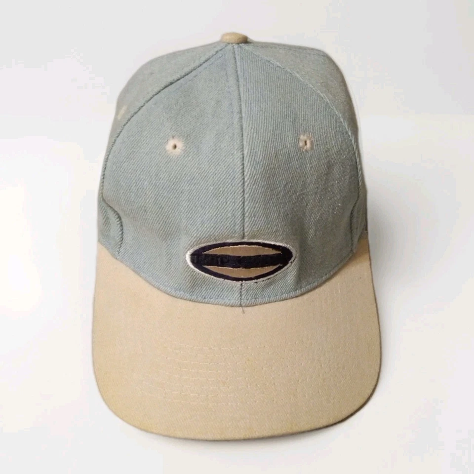 Vintage Rip Curl Hat Snapback Cap Mens Beige Denim Surfing USA  - Image 1 of 4