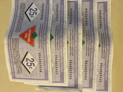 Canadian Tire Money 25 Cent Notes 17  Brick Fresh Ctc - Image 1 of 3