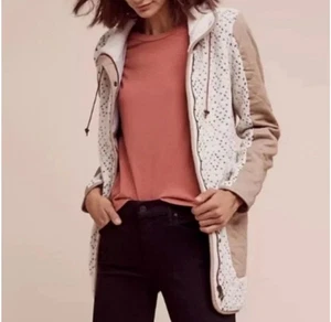 Anthropologie Sleeping On Snow Lake Placid Sherpa Snap Front Jacket Medium - Picture 1 of 8