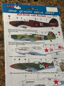 AML $8 SPECIAL DECAL DEAL # 72031 1:72nd SCALE RED DEVILS W/ROCKETS DECAL - Bild 1 von 2