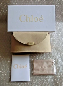 Large Chloe Sunglasses Case & Cloth - Beige - Semi Hard - Ex Display / Old Stock - Picture 1 of 12