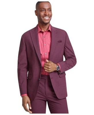 Abrigo Blazer Deportivo Bar Iii Para Hombres Calce Ajustado 40 L Rojo Baya Sólido Foto 1 de 4