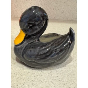 Eine Georgewood Creation schwarze Keramik Ente Figur oder Wattebausch Halter - Bild 1 von 7