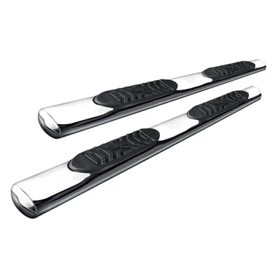 For Chevy Silverado 1500 LD 19 5" Cab Length Polished Oval Straight Side Steps Foto 1 de 3