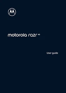 MOTOROLA MOTO RAZR 40/40 MANUEL D'INSTRUCTIONS ULTRA IMPRIMÉ GUIDE DE L'UTILISATEUR MANUEL - Photo 1/4