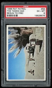 1966 Topps Rat Patrol Card #58 The Tanks Had Begun to Fire PSA 6 - Picture 1 of 4