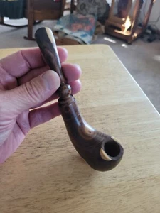 All Wood Cuban Hand Carved Smoking Tobacco Pipe. Signed Lisa, Cuba 2016 Unsmoked - Picture 1 of 17