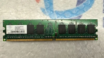Nanya Memory 512MB 1Rx8 PC2-3200U-333-10-A1  NT512T64U88A0F-5A - Image 1 of 2