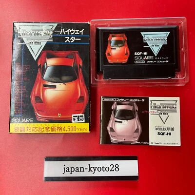 Highway Star w/box manual Famicom FC Nintendo Japan  Good Condition jp - Image 1 of 4