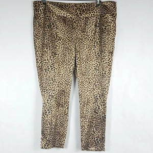 New Torrid Sz 22 Animal Print Pants $58 Aretro High Waist Leggings Side Zip - Picture 1 of 8