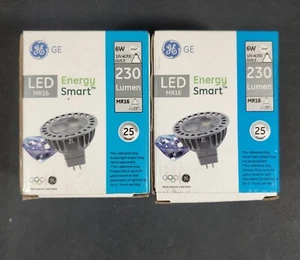 2 x GE LED Downlight Globes Bulb Lamp 6W 12V MR16 Warm White 2700K 230Lm - Picture 1 of 2