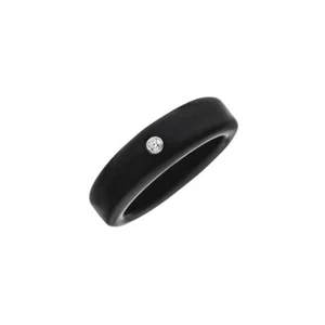 Magnetix - Magnet-Silikon-Ring 5134 mit Zirkonia Schwarz (B.6mm) Magnetschmuck - Bild 1 von 1