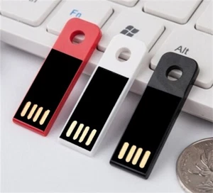 Mini Slim USB Stick Weiß Schwarz oder Rot Flash Drive 2.0 Ideal zum Briefversand - Afbeelding 1 van 8