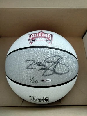 #1/50 UDA Lebron James Autographed 2006 NBA All Star Game Basketball - Image 1 of 4