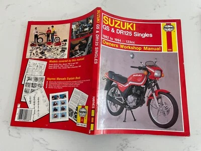 Haynes Suzuki GS125 & DR125 Singles E S SH SF SJ Raider Owners Workshop Manual - Image 1 of 4