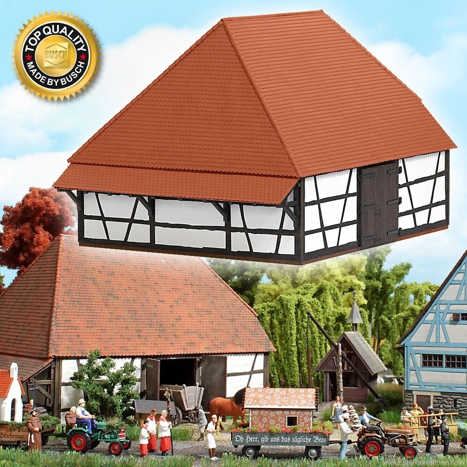 BUSCH 1502 ho scale 1/87 Farming Village Historic Wood Barn - Image 1 of 4