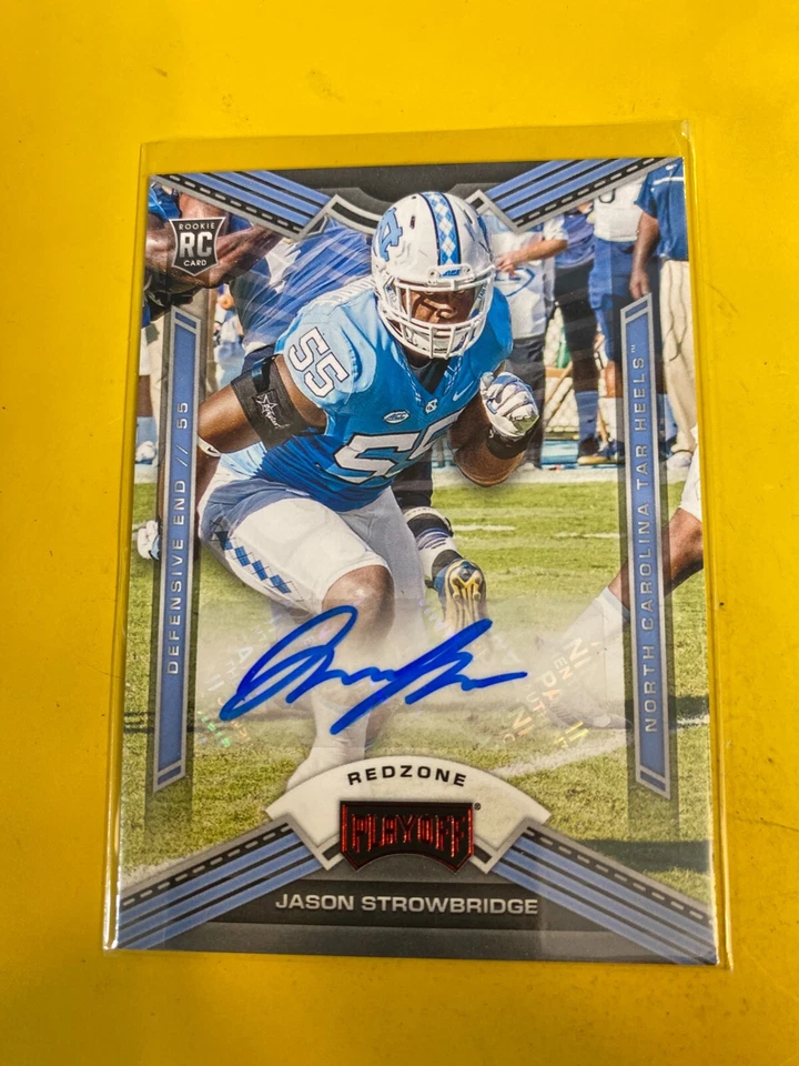RS7484 2020 Playoff Draft Picks Signatures Red Zone #8 Jason Strowbridge AUTO - Image 1 of 1