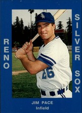JIM PACE ~ 1988 Reno Silver Sox Cal League Cards Minor League Card #288