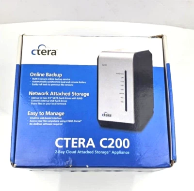 Ctera C200 CT-C200 Cloud Desktop Storage W/ 2bay-*8TB Storage included!* - Image 1 of 4