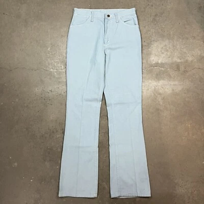 Jeans de mezclilla vintage años 70 Wrangler corte bota acampanado garra cremallera azul medida 32x35 Foto 1 de 4