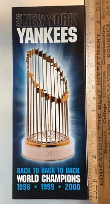 YANKEES Нью-Йорк чемпион мира чемпионов 2001 сезон билет цена брошюра буклет - Изображение 1 из 4