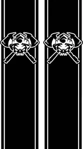 Bed Side Decals compatible with Ram Ford Chevy Firefighter Axe Truck Bedstripes  - Picture 1 of 1