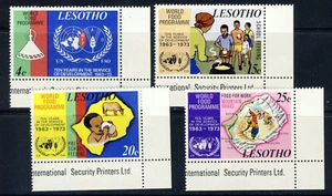LESOTHO 1973 10th Anniversary of World Food Program Set SG 235 to SG 238 MNH - Picture 1 of 2